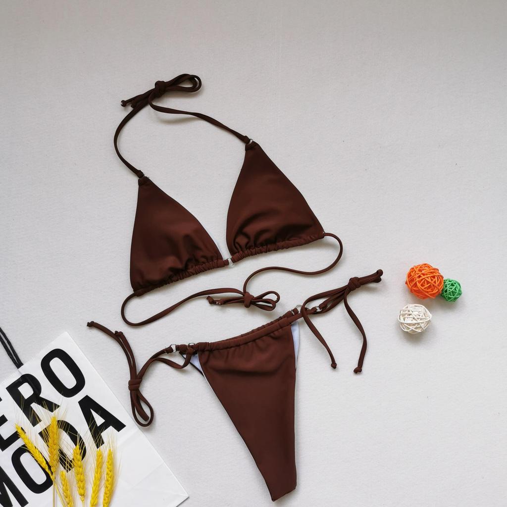 2021 European & American Sexy Triangle Bikini: Women's Multi-color Swimwear