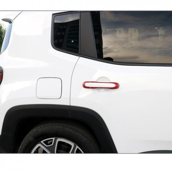 8XRed Door Handle Erts Cover Trim Bezel Ring For Jeep Renegade 2016-