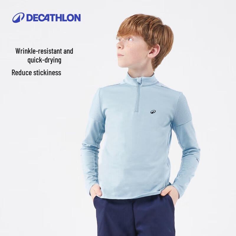 Decathlon Kids' Youth Long-Sleeve 1/2 Zip Warm Tennis T-Shirt