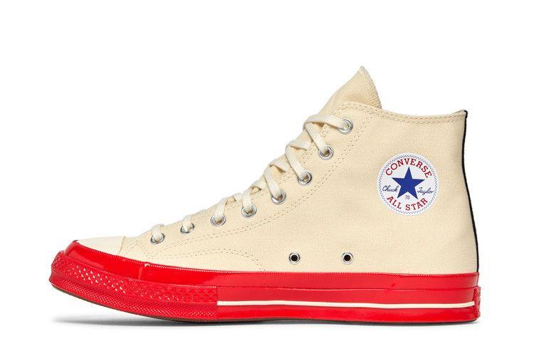 Converse Chuck Taylor All Star 70 Hi Comme des Garcons PLAY Egret Red