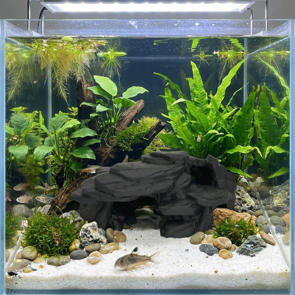 Realistic Texture Fish Tank Rockery Ornaments 3D Printing Fish Hiding Cave  Aquariums