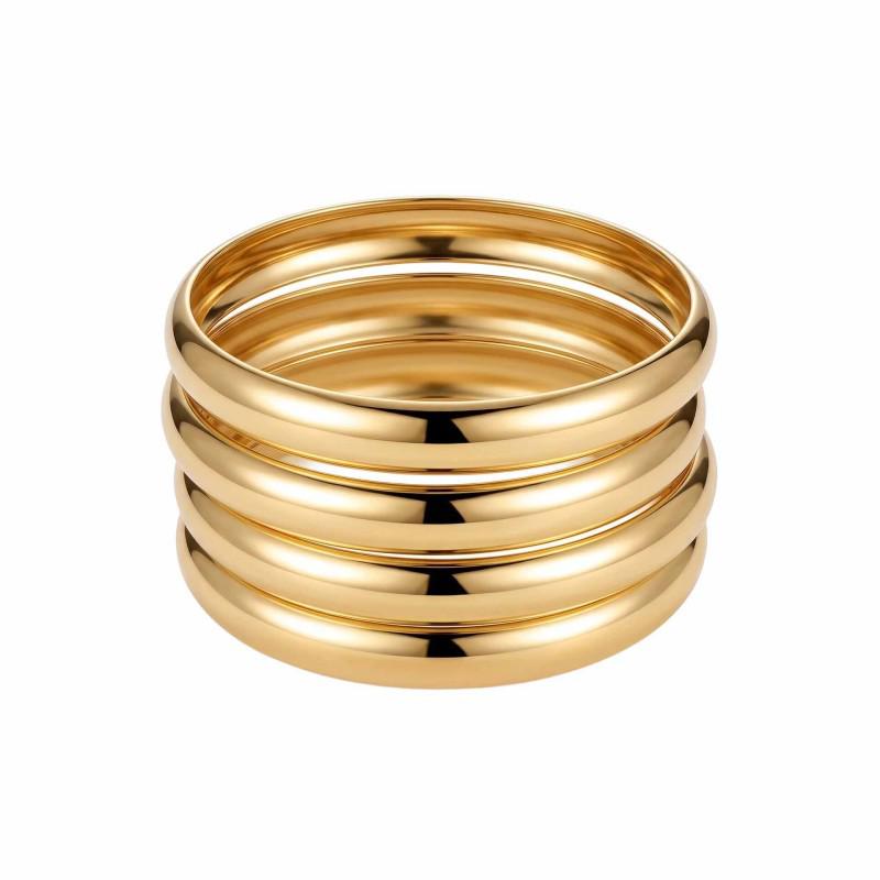 Elegant Minimalist Personality Bracelet Set - Women's Fashion Stackable Bangles with Unique Design