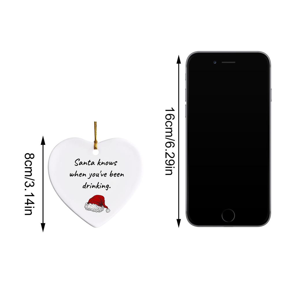 Christmas Funny Heart Shaped Ornament,Christmas Funny Offensive Bauble-Rude Baubles, Christmas Ornament For Home Decor, Novelty Gag Gifts For Adult