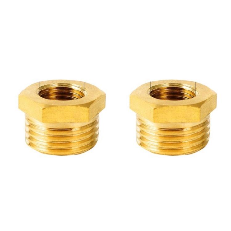 Corrosion Resistant Brass Air System Reducers Direct Diameter Conversion Hexagonal Socket Threaded Pipe Fitting