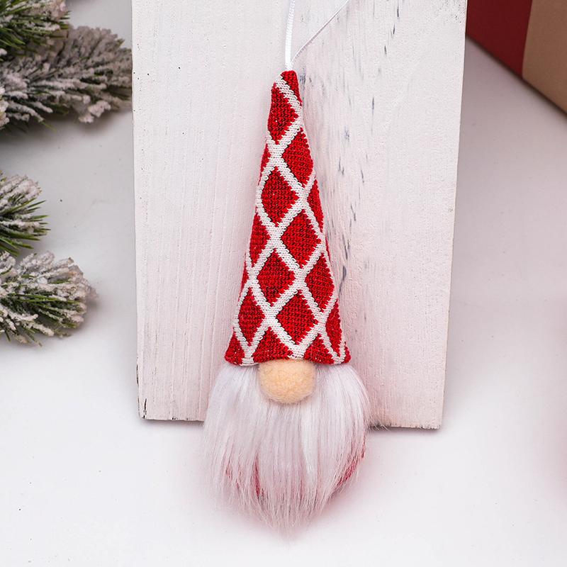 3Pcs Christmas Tree Hanging Gnome Plush Gonk Santa Doll Pendants Xmas Decoration