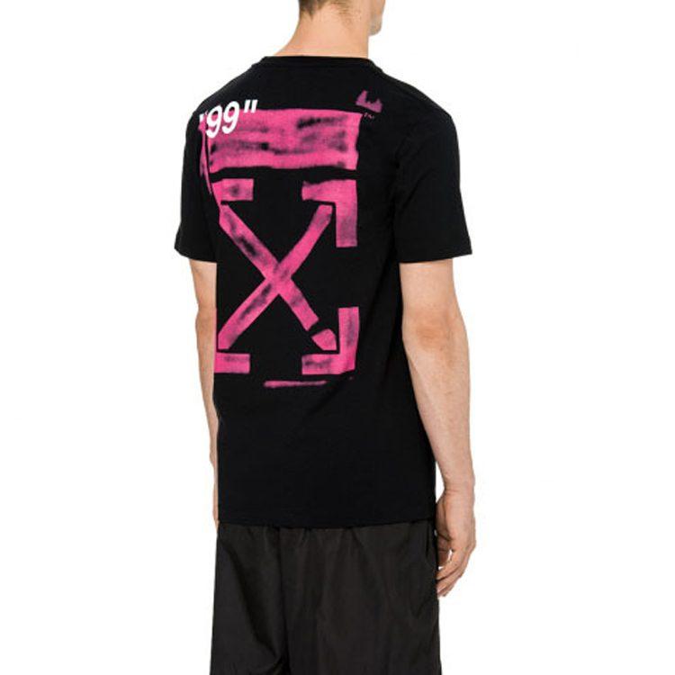 OFF WHITE SS19 T Shirts Men's Crew Neck Moderate Straight Fit OMAA027R191850151028