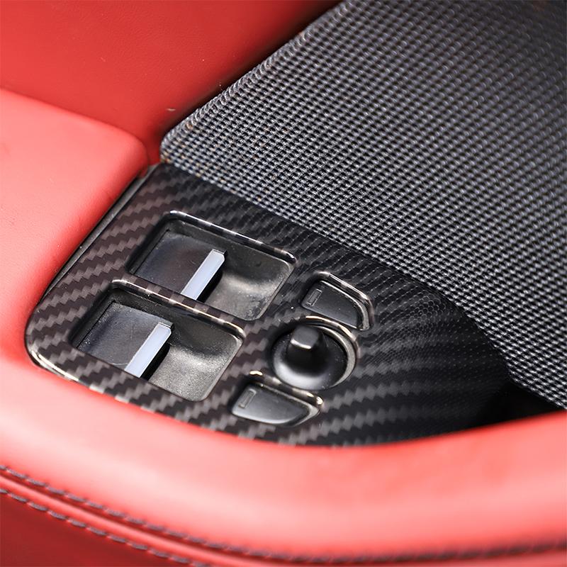ABS Carbon Fibre For Jaguar F-TYPE 20013-2025 Car Interior Gear Shift Console Decoration Cover Stickers Accessories