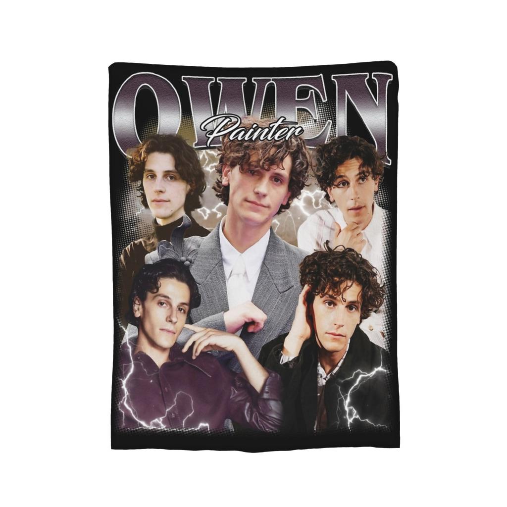 Vintage Owen Painter Bootleg Blanket Velvet All Season Portable Super Soft Throw Blanket for Bedding Couch Bedding Throws