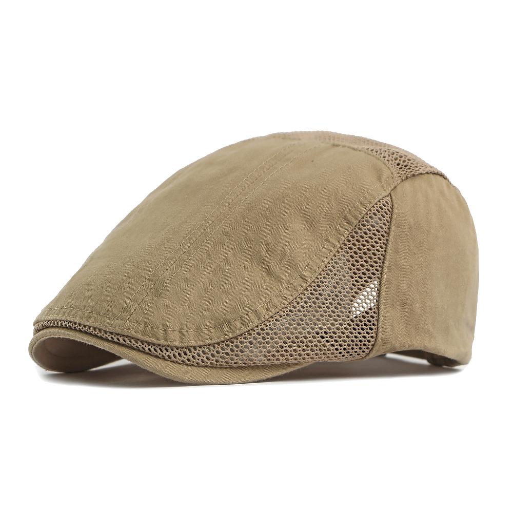 Casquette Forward en Maille d'Été pour Homme Casquette à Visière Respirante Casquette Respirante Protection Solaire Béret Rétro