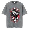 Anime Death Note Ryuk Yagami Light Vintage gewaschenes T-Shirt Herrenbekleidung Baumwoll-T-Shirt Mode Kurzarm-T-Shirts Streetwear