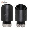 Universal Car Matte Carbon Fiber Muffler Tip Exhaust System Pipe Mufflers Nozzle Straight Stainless Black