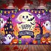 Halloween Party Decor: Pumpkin Backdrop, Ghosts, Haunted House, Photography Props, Photo Booth Banner55