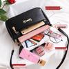 Mom Fashion Solid Color PU Leather Crossbody Shoulder Bag with Bow for Women - Small & Soft