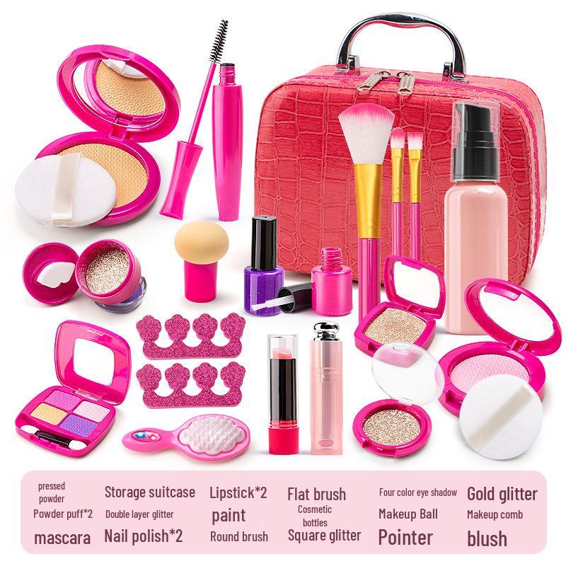 Simulation Cosmetics Toy Set: Colorless Lipstick & Nail Polish for Kids
