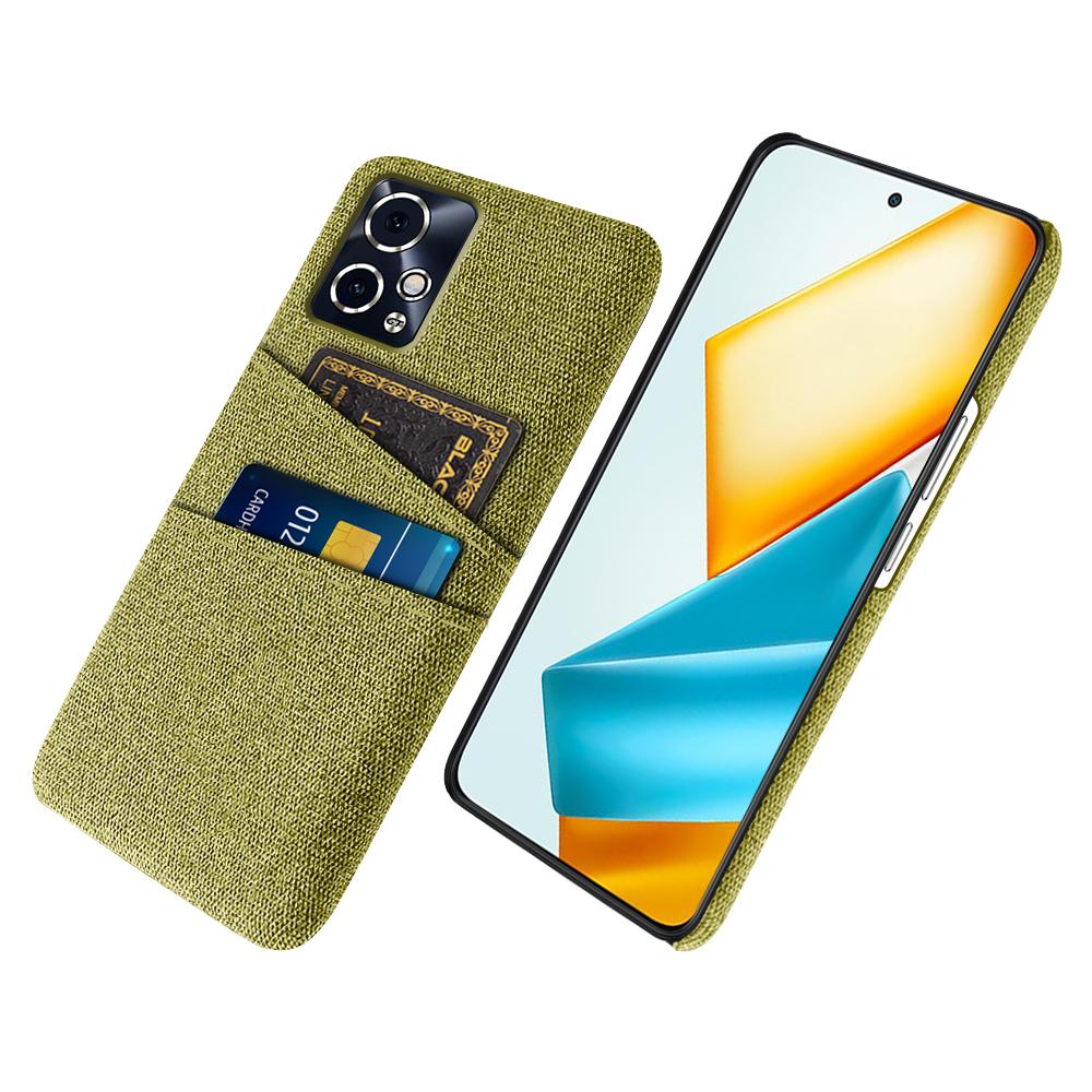 For Honor 90 GT 5G Case Cloth Texture PC Phone Cover with Dual Card Holder