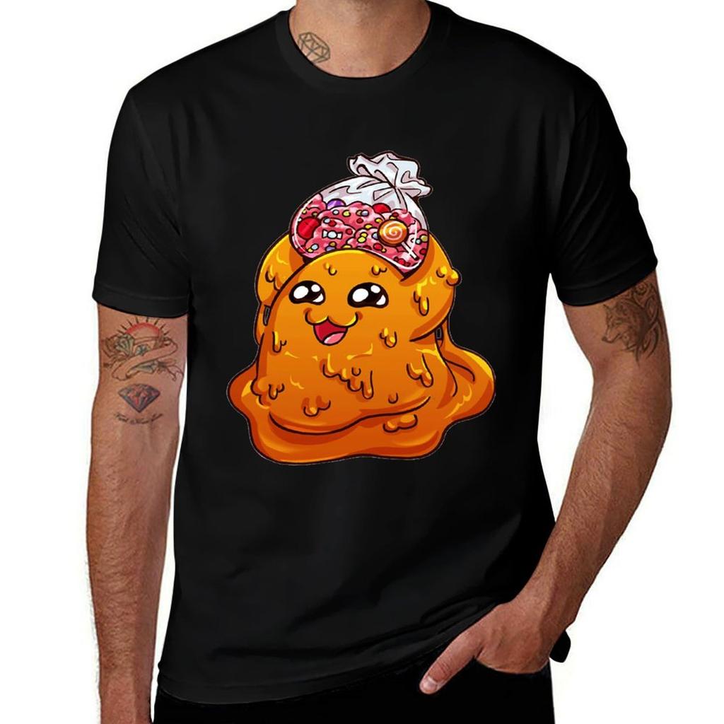 Scp999 The Tickle Monster With Candy Bag TShirt Simple Solid Color Crew Neck Tee