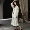 Caini Love Women's Long Sleeve Cotton Nightgown with Chest Pad - Spring/Autumn Chinese Style