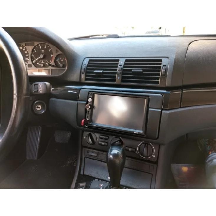 180*105mm Opening Double Din Fascia for BMW 3 Series E46 Radio DVD Stereo Panel Dash Trim Kit GPS Refitting Installation Frame
