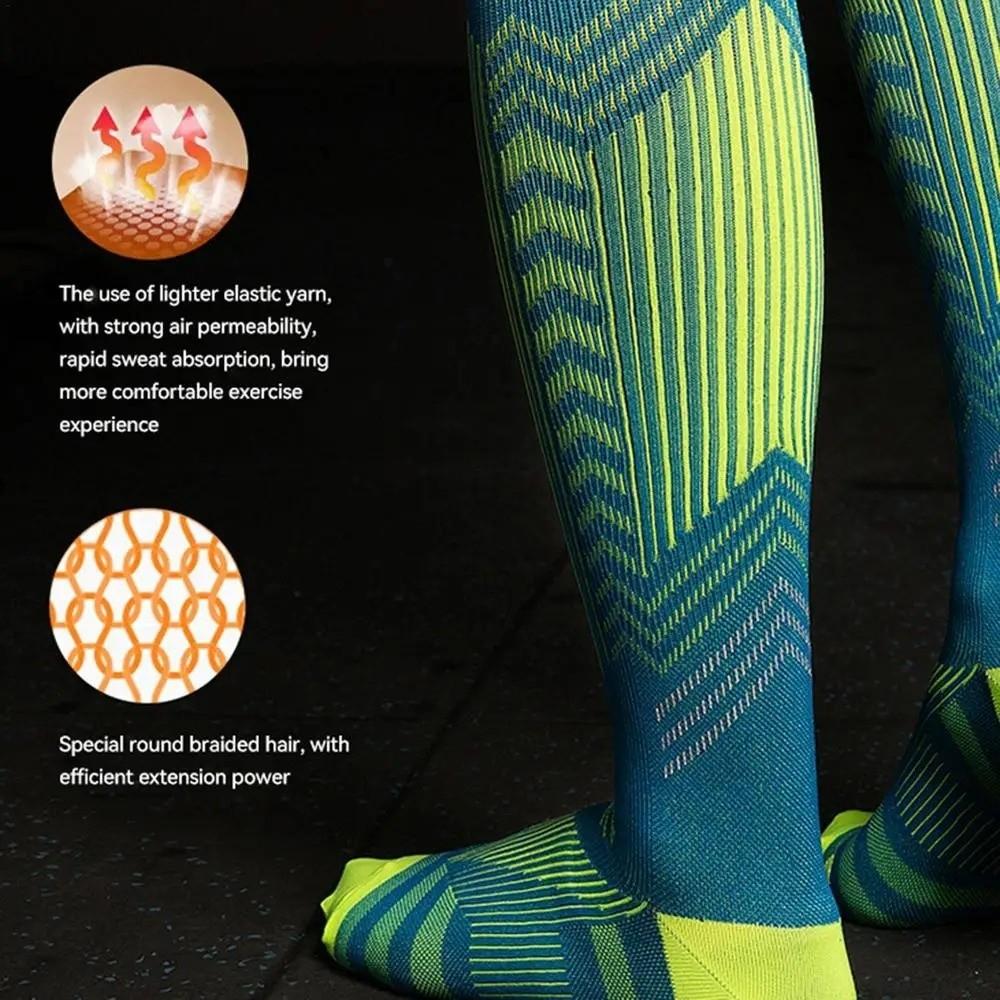 1Pair Comfortable Fitness Long Leg Socks Knee High Cycling Socks Sports  Compression Socks  Running