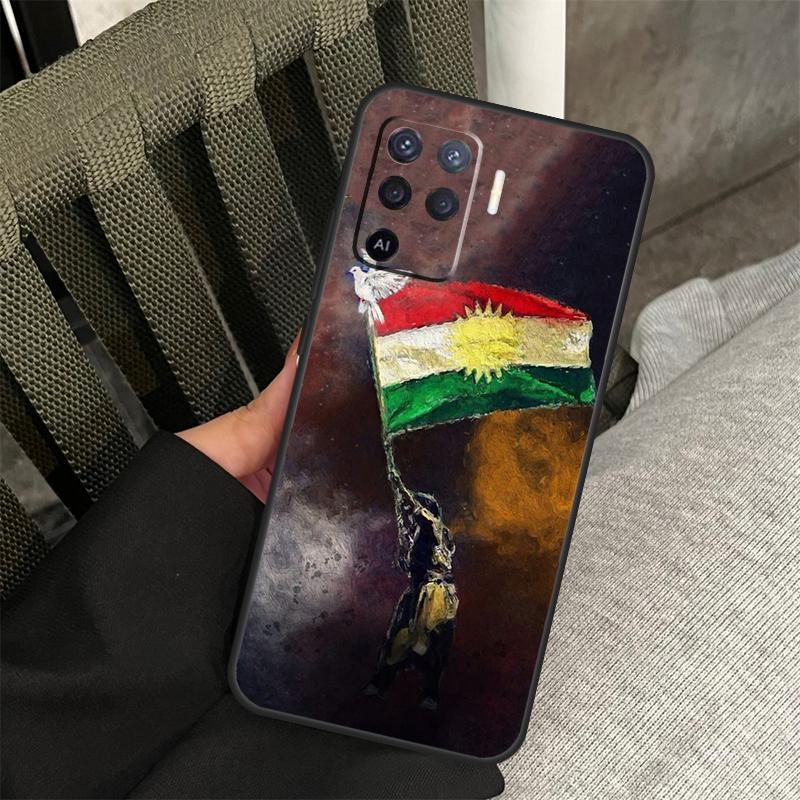 Etui z flagą Kurdystanu do Oppo A78 A98 A80 A40 A60 A18 A38 A58 A15 A17 A77 A74 A94 A54 A57S A16 A76 A96 Pokrowiec