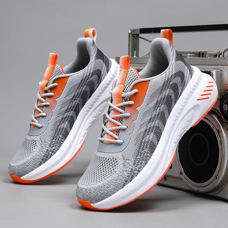 Mens Running Shoes New Trendy Breathable Mesh Sneakers Anti Slip Wear-resistant Outdoor Fitness Training Jogging Shoes Man