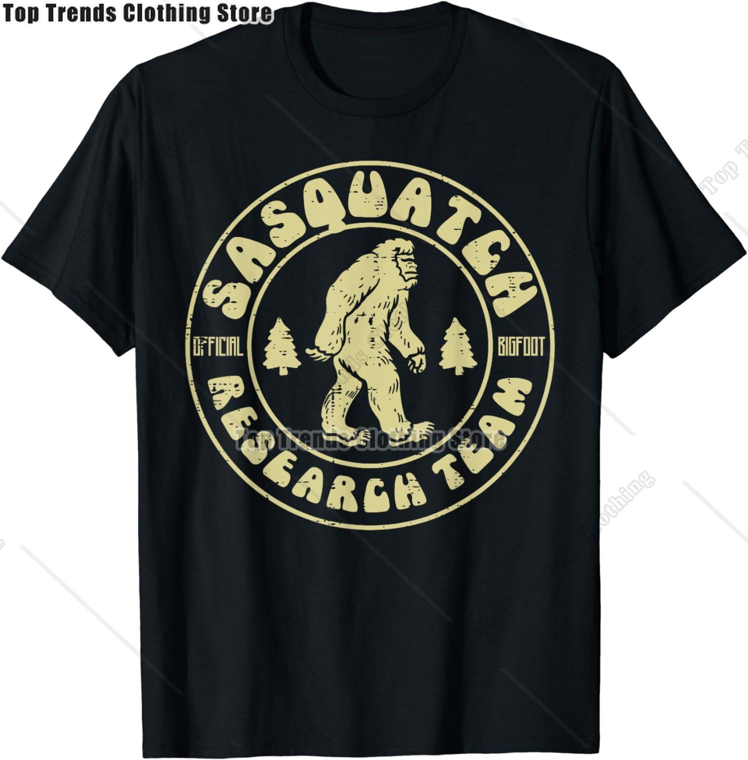 Mothman Bigfoot Dogman Alien Loch Ness All Cryptid Monsters TShirt Vintage Funny Bigfoot 80s Sasquatch Tshirt Cotton Clothes S