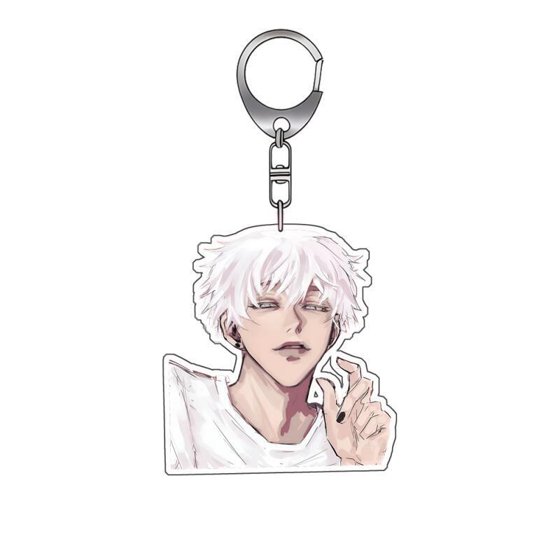 Anime Acrylic Keychain for Jjk Ryomen Sukuna Satoru Gojo Suguru Geto Different Styles Self-Made Acrylic Key Buckle Bag Pendant