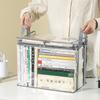 Foldable Book Box Student Dormitory Classroom Book Organizer Transparent Waterproof Household Book Organizing Storage Box Props