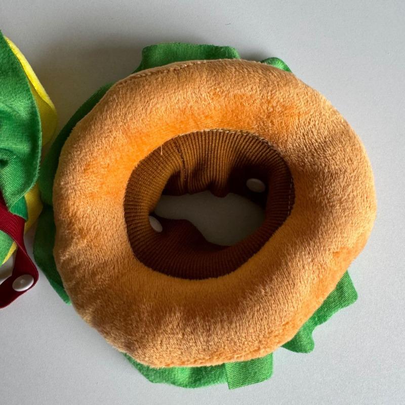 Burger-shaped Pet Hat Pet Burger Hat Funny Hamburg Shape Pet Hat for Dogs Cats Adjustable Headgear Costume for Photography Props