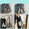 Fashionable 2024 Large Capacity Striped Canvas Tote Handbag For Daily Use