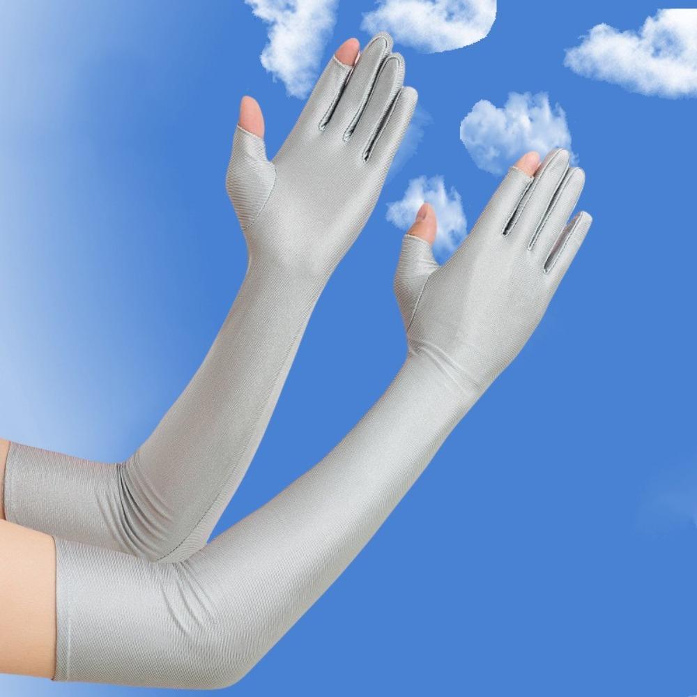 Breathable Sunscreen Gloves Touchable Screen Nail Art Mittens New Long Sleeve Summer