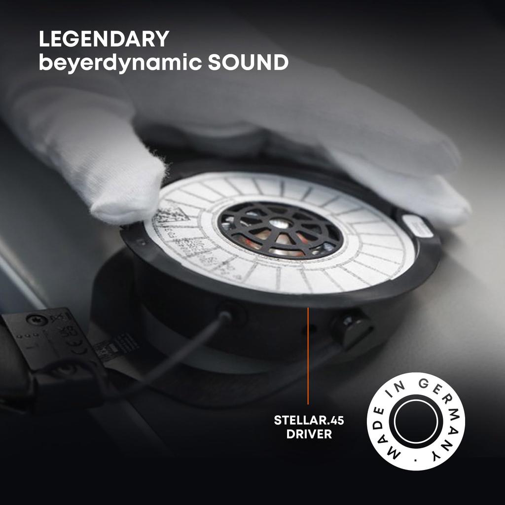 Beyerdynamic AVENTHO 300, Dolby Atmos-enabled wireless over-ear headphones with Bluetooth connectivity, black