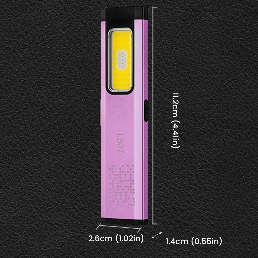 Mini Portable Outdoor Rechargeable LED Torch Light Waterproof Magnetic Grip Work Pocket Flashlight for Home Camping Emergency