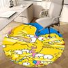 Simpsons Family Chair Mat - Round Carpet for Home Decor, Office, Living Room