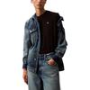 Calvin Klein Jeans Autumn Winter Solid Color Simple Embroidered Letter Round Neck Short Sleeve Regular T-Shirt Women Tops Space-Black 40WH105-UB1