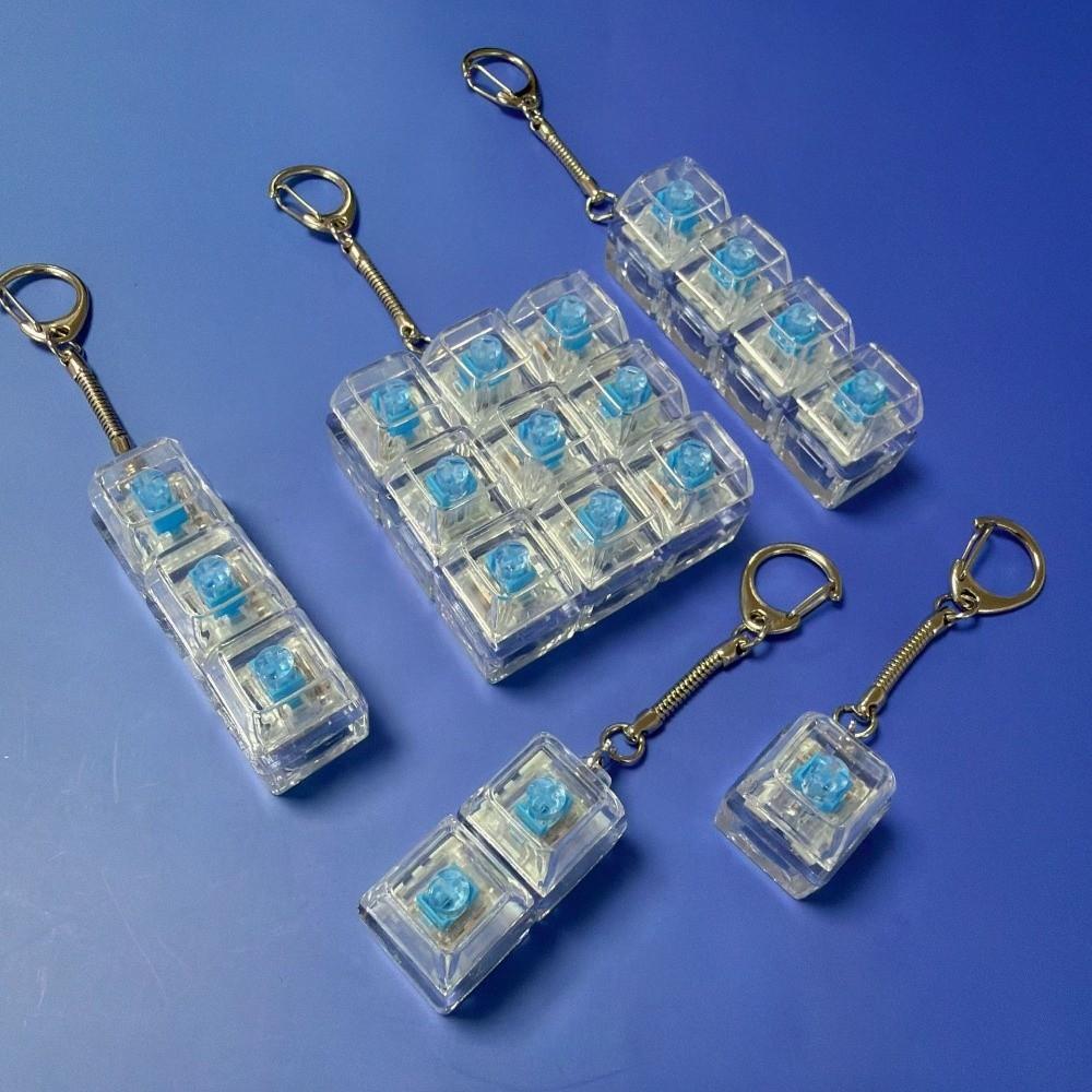 4/5 Keys Fidget Keychain Stress Relief Decompression Keychain Relaxing Pinch Toy Kids