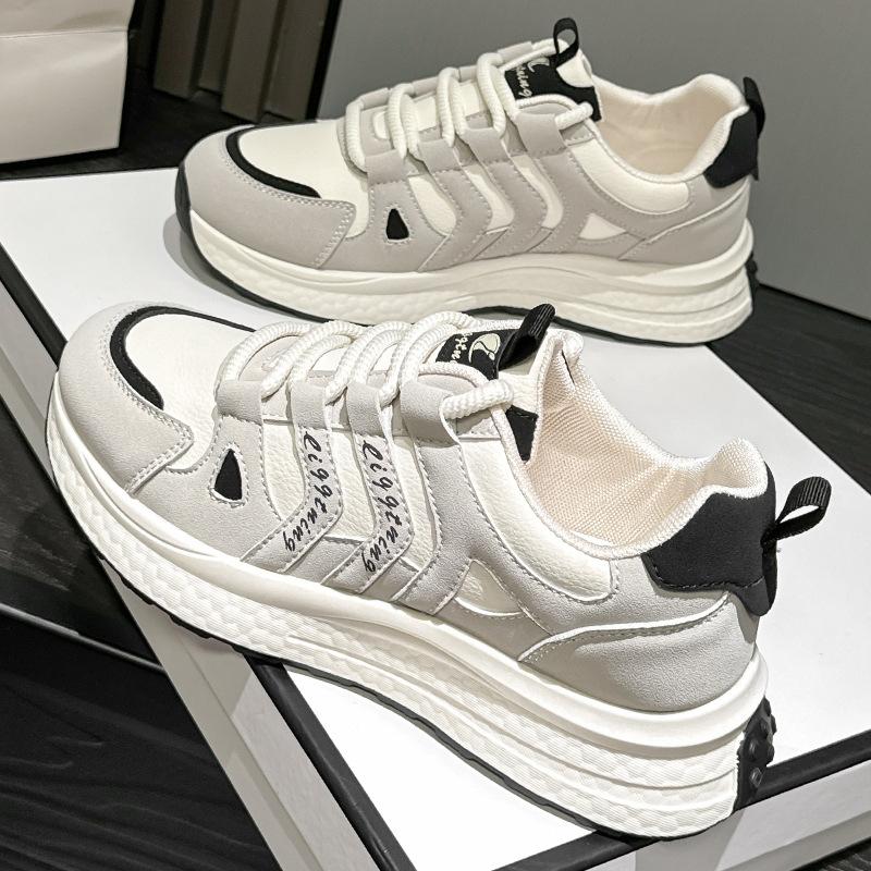 Spring and Autumn new mesh breathable sneakers platform casual dad shoes Forrest Gump shoes