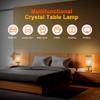 Crystal Touch Desk Lamp 3000K Warm White LED Bulb with USB C+A Charging Port 4000MAH Battery