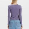 Levis Casual Round Neck Long Sleeve Single Button Knit Sweater Women Sweater 003SK-0000