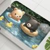 1PC Koi Print Pattern Bathroom Anti Slip Floor Mat Shower Room Carpet Home Decoration Door  Absorbent Foot Rug