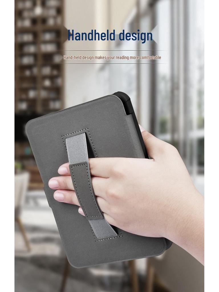 Compatible Kobo Clara HD Linen Texture Protective Leather Case for 2018 Model & Tolino Shine 3