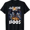 Ich bin nur wegen der Boos hier Geister Lustig Herren Damen Halloween T-Shirt