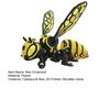 Cyberpunk Bee 3d Printed Ring Crafted From Smooth 8.5 Cm 1 Pc