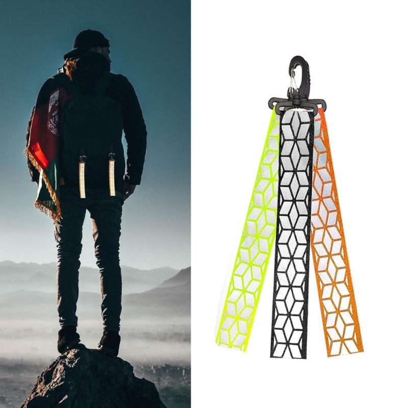 Safety Reflector Cycling Keychain Reflective Pendants Bag Safety Marker