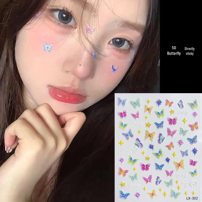 Świąteczne naklejki na twarz i paznokcie z płatkami śniegu: Zimowa Kraina Czarów Naklejki do Makijażu