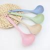 Tableware Wheat Straw Rice Ladle 1Pcs 4 Colors Long Handle Soup Spoon Meal Dinner Scoops Kitchen Supplies Cooking Tool