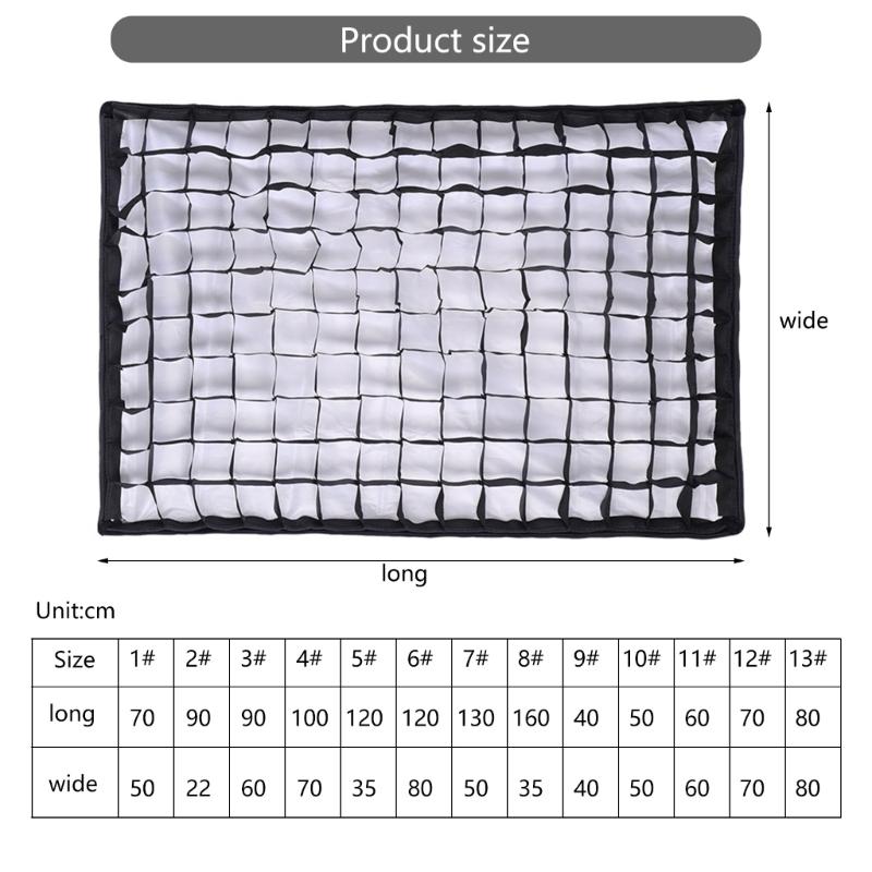Faltbare Softbox Quadratisch Zellgitter Wabenraster Weiches Licht für Studiofotografie Aufnahmen Softbox Gitter