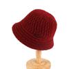 Winter Large Head Bucket Hat - Solid Knit Cashmere Wool, Windproof & Warm Fisherman Style