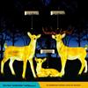 Luminous Fiberglass Sika Deer Sculpture for Garden Lawn Decoration
