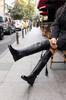 Women Modern Stylish Fashion Boots Boots Faux Leather Cody Black Tassel Over The Knee Boots